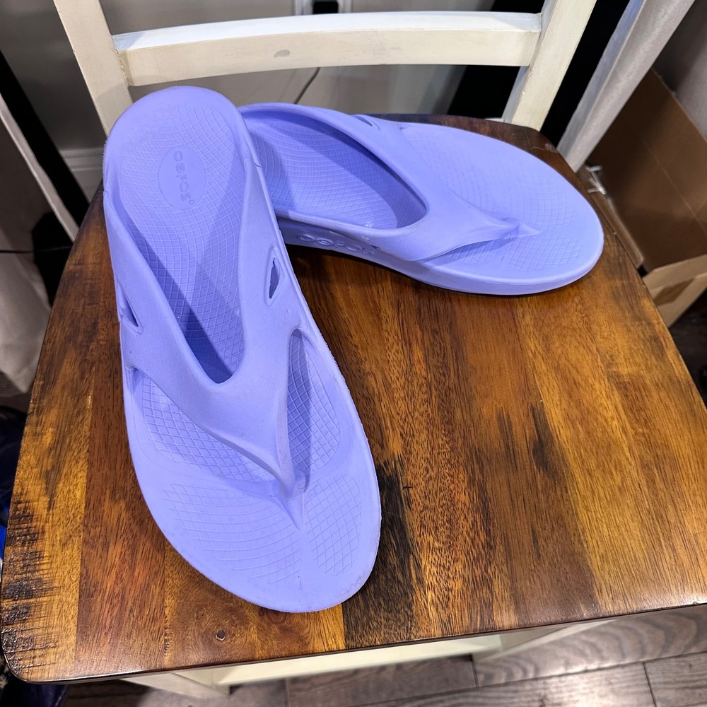 OOFOS OOriginal Thong Sandal Unisex Periwinkle Purple Recovery Flip Flop M14 W16